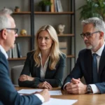 couple discussing separation with lawyer in ontario divorce consultation