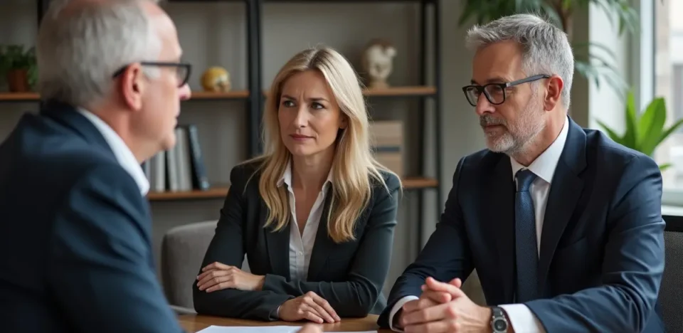 couple discussing separation with lawyer in ontario divorce consultation