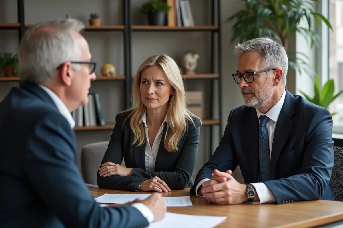 couple discussing separation with lawyer in ontario divorce consultation